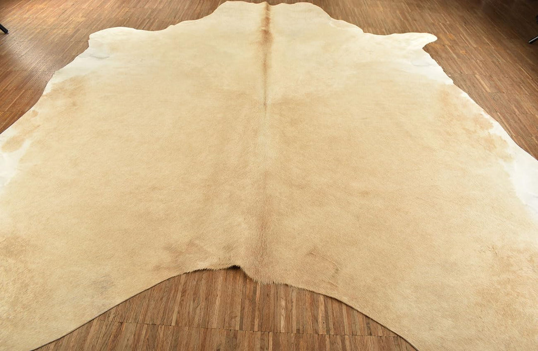 generisch Kuhfell Beige Natur Fell Teppich ca. 190 x 170 cm echtes Stierfell