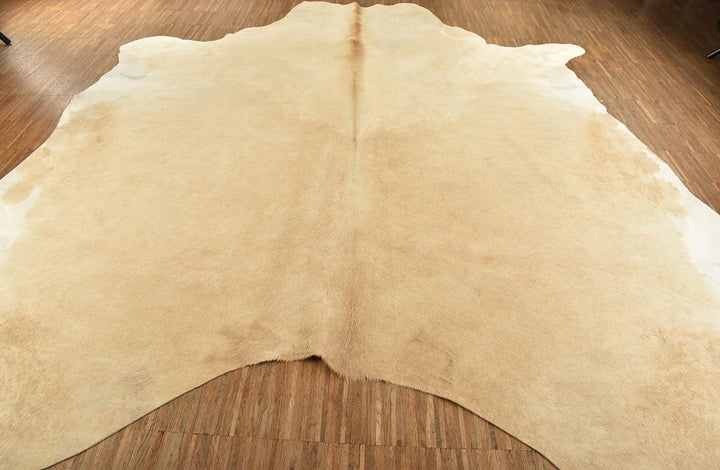 generisch Kuhfell Beige Natur Fell Teppich ca. 190 x 170 cm echtes Stierfell
