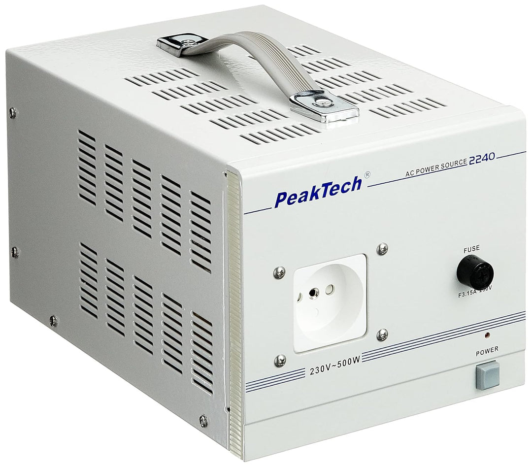 Peak Tech P 2240 – Trenntransformator, Schutzklasse 1, 230 V, 500 W - 160 x 125 x 235 mm & P 6227 –