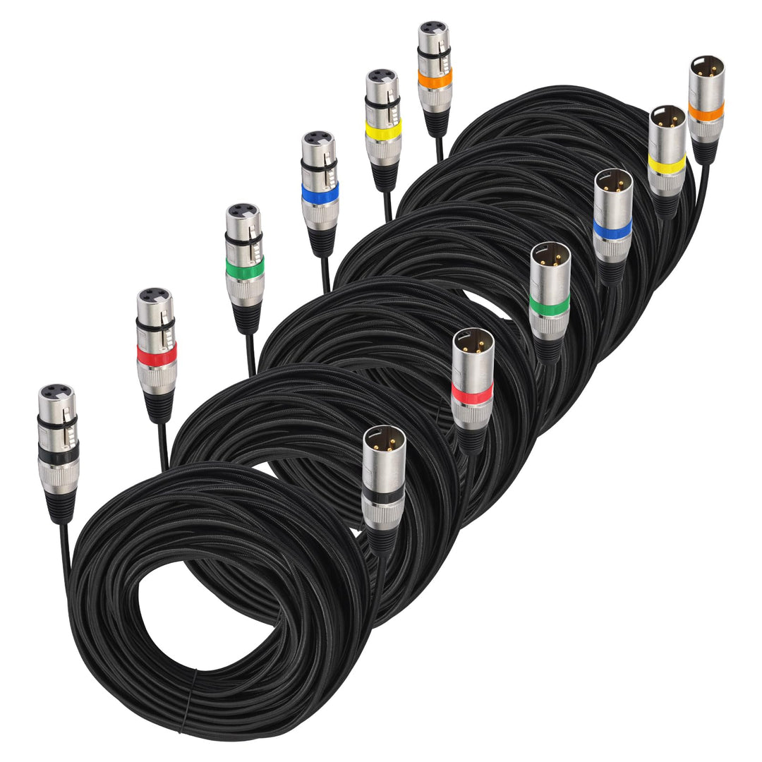 XLR Mikrofonkabel, Nylongeflecht Premium Symmetrisches XLR Kabel, 3 Pin DMX Microphone Connection Ca