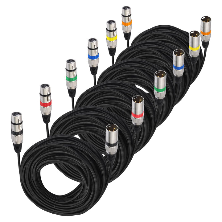 XLR Mikrofonkabel, Nylongeflecht Premium Symmetrisches XLR Kabel, 3 Pin DMX Microphone Connection Ca
