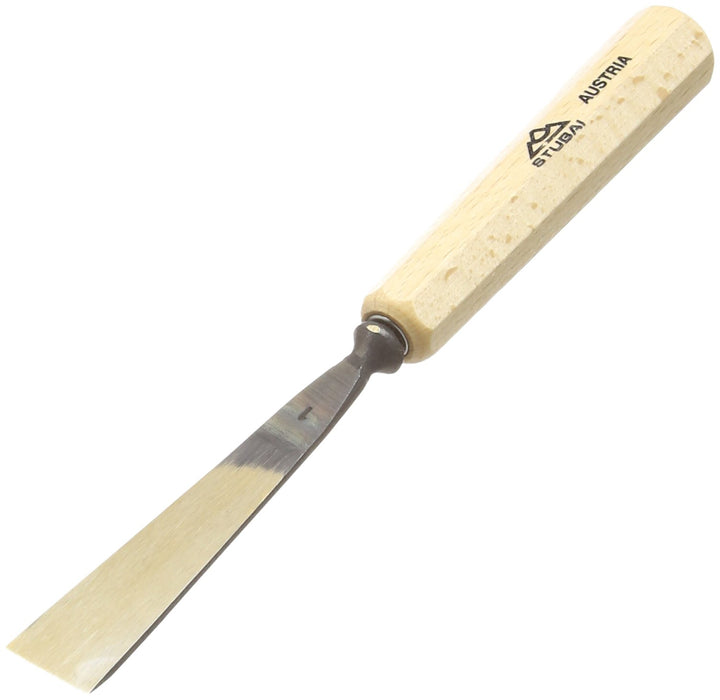 STUBAI Stemmeisen Stechbeitel Serie 52 - Form 71 | einseitig geschliffen 20 mm, mit Holzgriff, für g