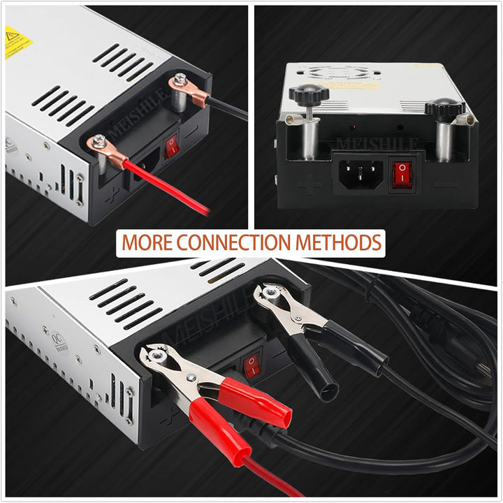 Schalternetzteil DC 12V 50A 600W DIY Clips Taster Trafo 230V AC auf DC Netzteil 12Volt Transformator