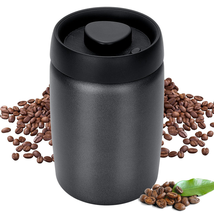 Cozary Kaffeebehälter aus Edelstahl, 1.2L Vakuum Kaffeedose Luftdicht, Kaffeebohnen Behälter mit Vak