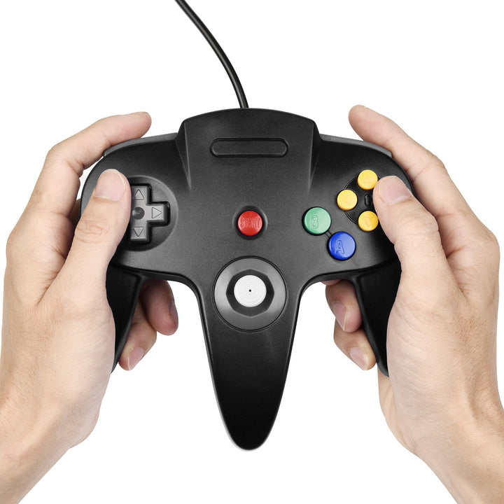 miadore N64 Controller, Kabelgebundener Gamepad Controller Joystick kompatibel mit n64 Konsole (Schw