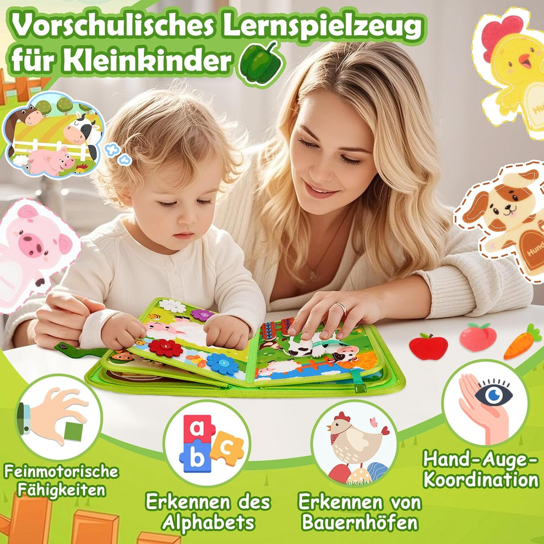 Busy Board Spielzeug ab 1 2 3 Jahre Junge: Geschenk Junge Mädchen 1-2-3-4 Jahre Montessori Kinderspi