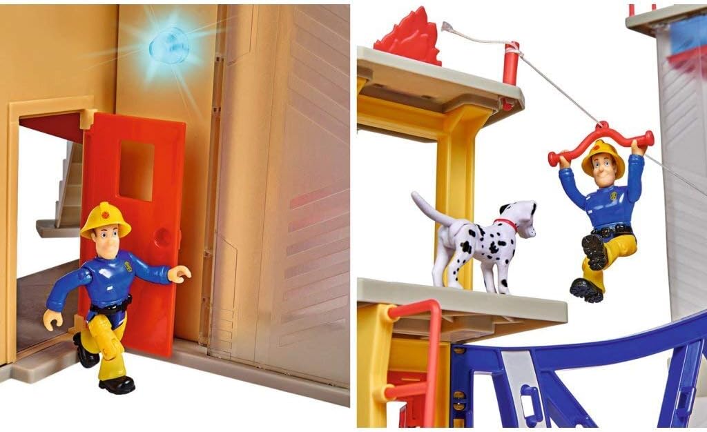 Simba - Sam der Feuerwehrmann Megastation SOS, 109251059038, 3 Jahre, mit Lautsprecher, Licht und So