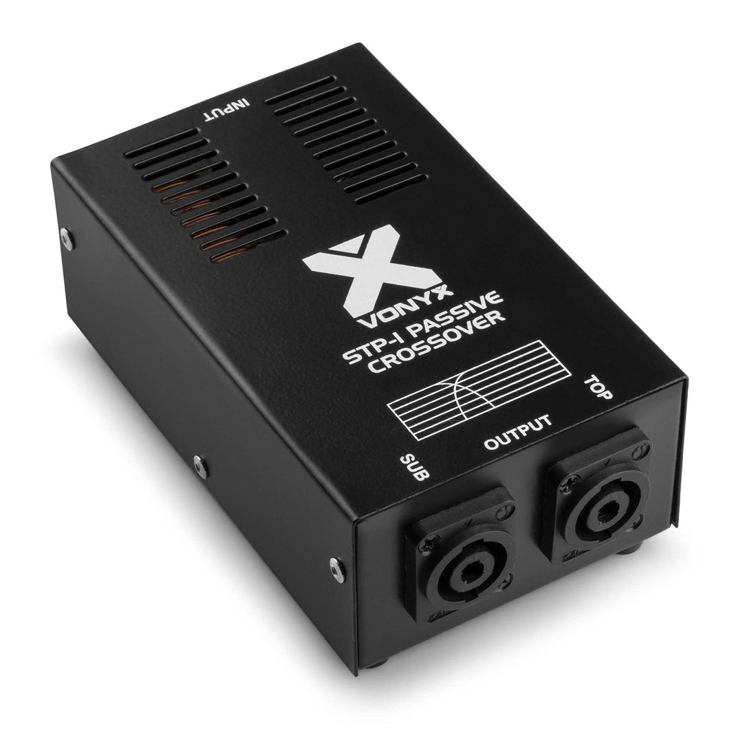 SkyTec STP-1 Passive Frequenzweiche, 2-Wege Powercon Weiche,1000 Watt, 1 Input, 1 Sub und 1 Top Outp