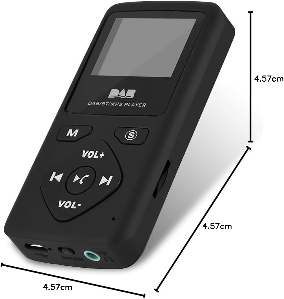 Richer-R DAB Pocket Digitalradio, Tragbare 1,8-Zoll LCD DAB/DAB+ Pocket Digital Radio Bluetooth MP3-