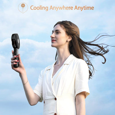 Funme Handventilator [20 Stunden Lange Arbeitszeit] 5000 Akku Starker Wind Leise Tischventilator 4 S