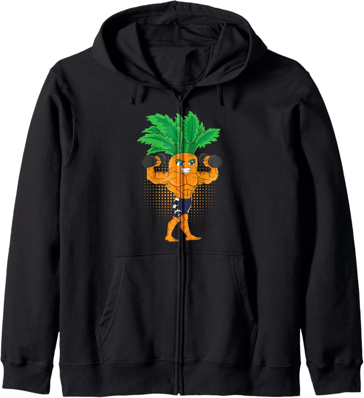 Karotte Bodybuilding Fitness Vegan Bodybuilder Kapuzenjacke