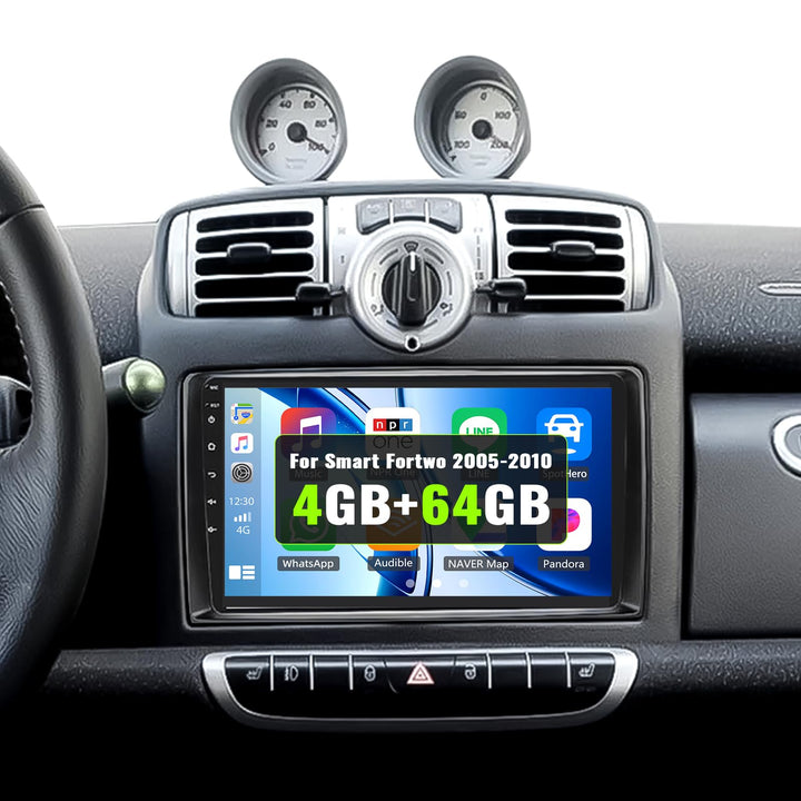 SIXWIN 4+64G Android 15 Autoradio für Mercedes Benz Smart Fortwo 2005-2010 mit Carplay/Android Auto/