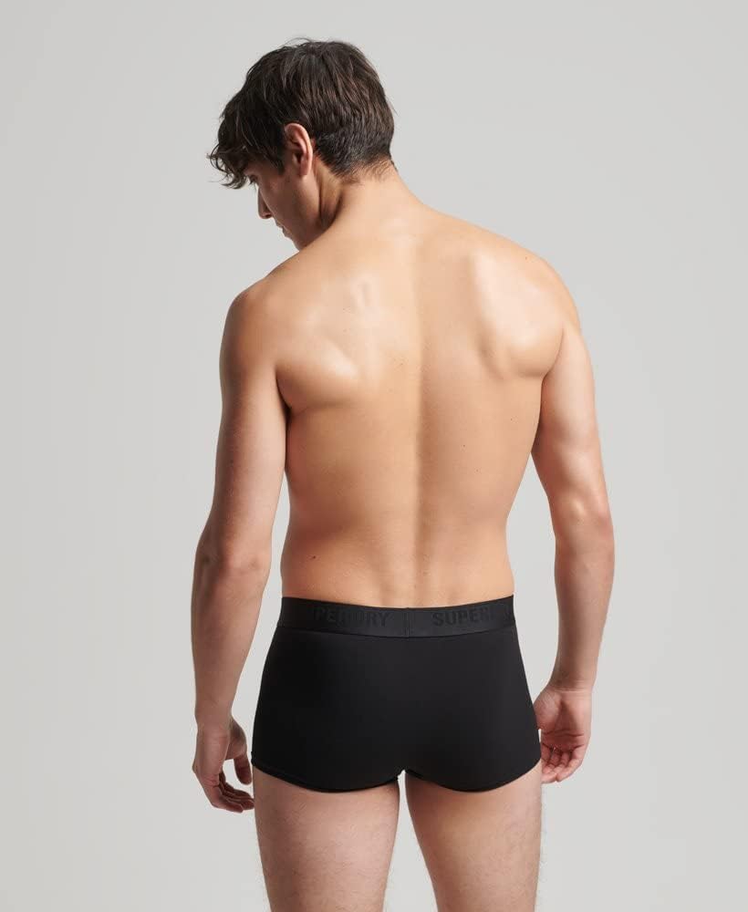 Superdry Herren Unterhosen aus Bio-Baumwolle im 3er-Pack S Schwarz, S Schwarz