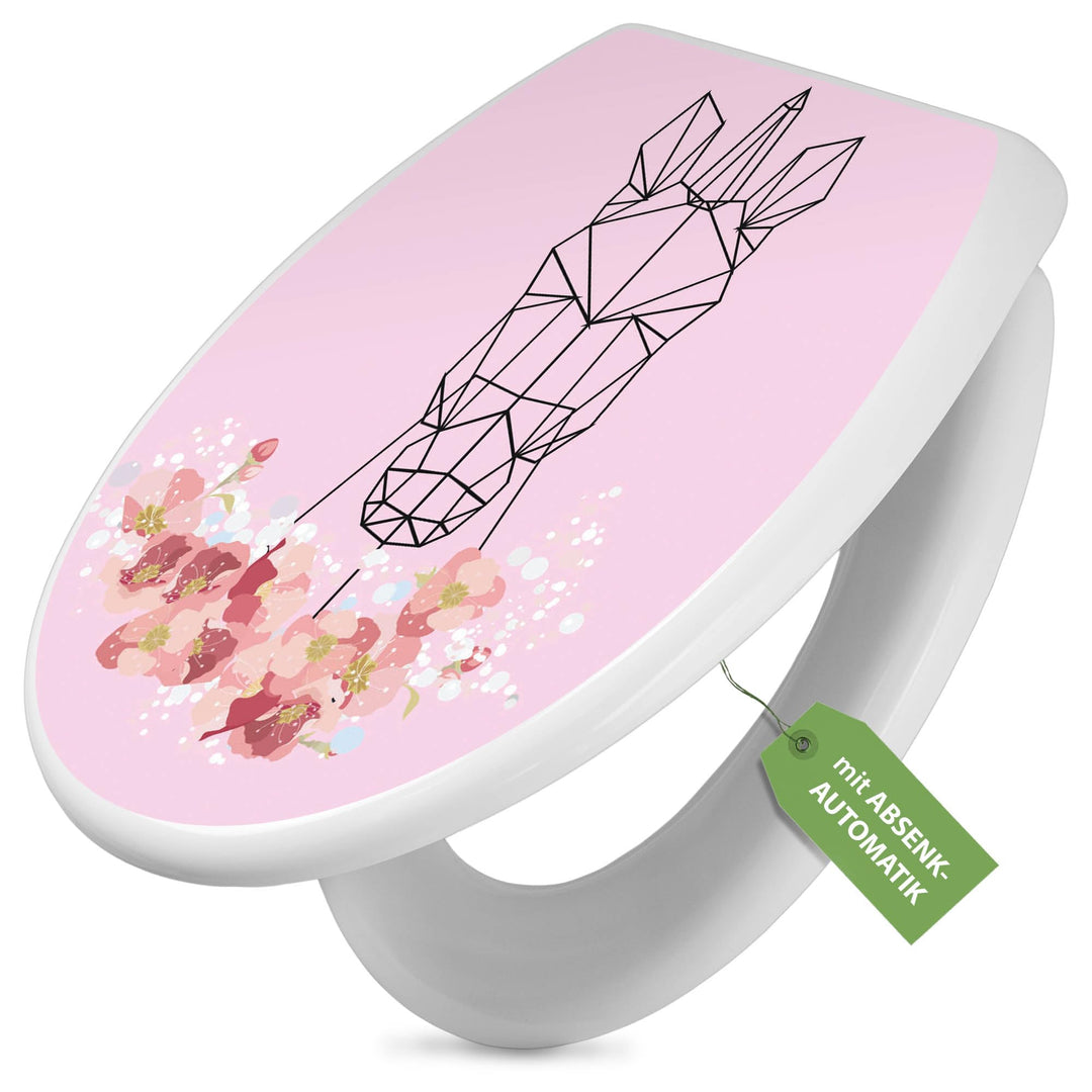 banjado Toilettendeckel mit Absenkautomatik 44,5x37cm - Soft Close Toilettensitz - WC Sitz mit Absen