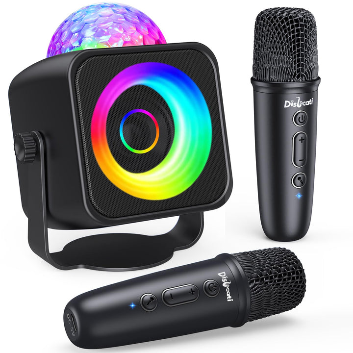 Dislocati Karaoke Maschine Mikrofon Kinder und Erwachsene, Geschenke Kinder Spielzeug Junge 3-15 Jah
