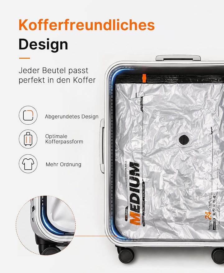 10 Stück Vakuumbeutel für Kleidung mit wiederaufladbarer elektrischer USB-Pumpe, 5× 40×54 cm und 5×