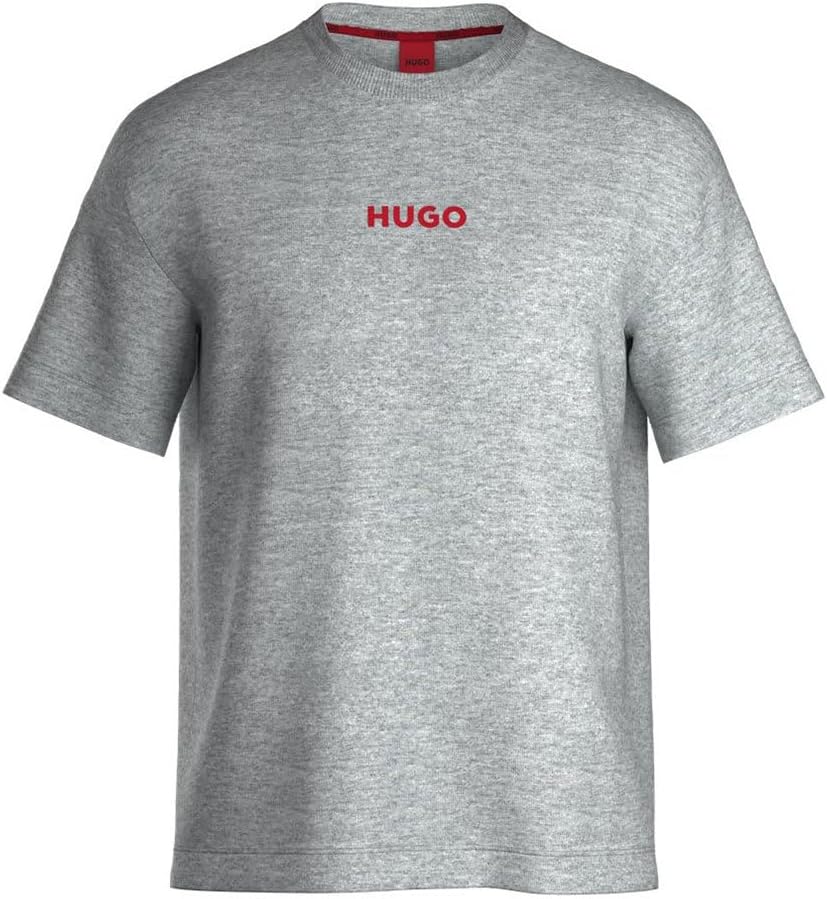 HUGO Herren Linked Pyjama_T_Shirt M Medium Grey35, M Medium Grey35
