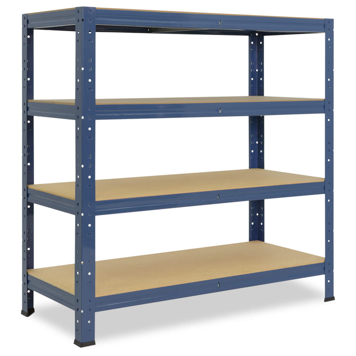 shelfplaza® 90x60x30cm Home Schwerlastregal blau/Metallregal mit 4 Böden/Kellerregal Metall, Garagen