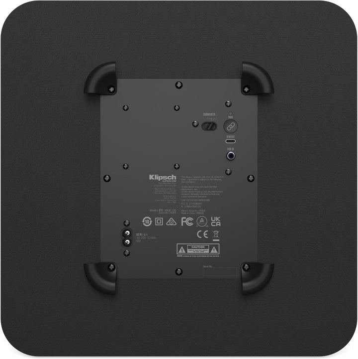 Klipsch, Flexus SUB 100 kabelloser Subwoofer, Schwarz, nur kompatibel mit Flexus Soundbar