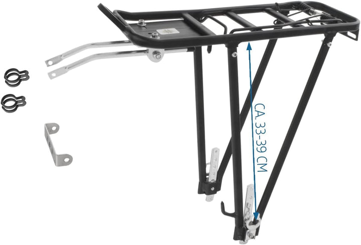 Fischer Gepäckträgerkorb School, Fahrradkorb, engmaschig, diebstahlsicher, für E-Bikes geeignet, Tra