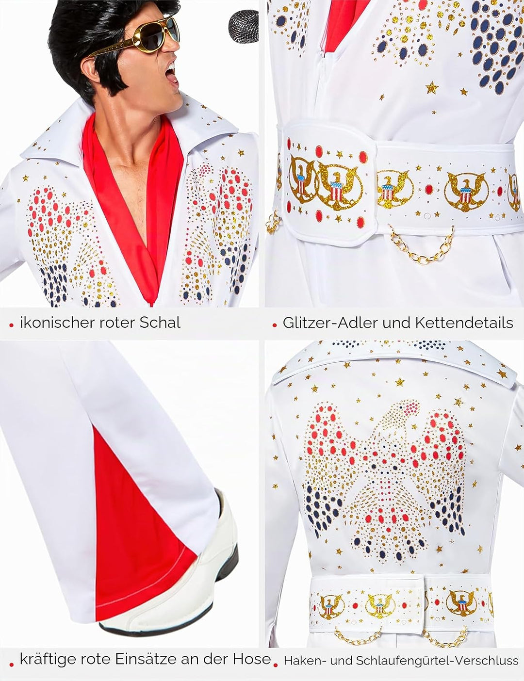 Rubies Deutschland 3 889050 S - Deluxe Elvis Grösse 46/48, S