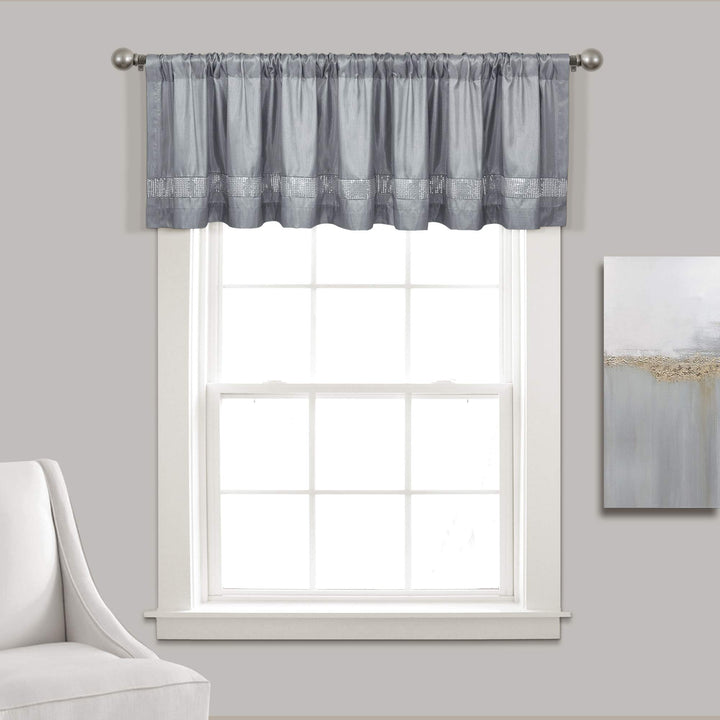 Lush Decor Sternenhimmel-Vorhang, 45,7 x 213,4 cm, Grau / silberfarben Grau und Silber 18"L x 84"W G