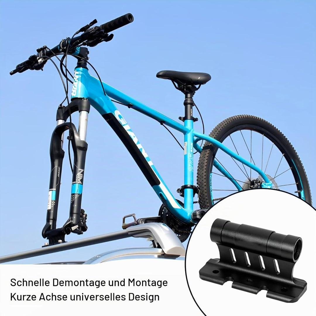 Fahrrad Gabelhalterung, 2 Stück Gabelhalterung Fahrrad für Dachträger mit Schnellspanner, Kompatibel