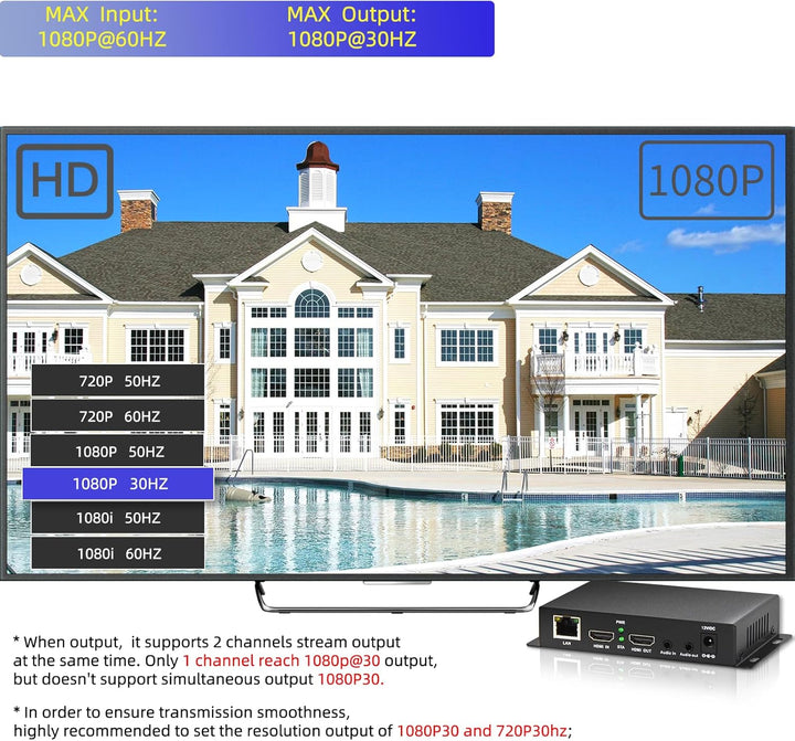 ORIVISION H.265/264/MJPEG Ultra Mini HDMI 1080P@30 Video Encoder mit HDMI loopout, HDMI zu H.264 HTT
