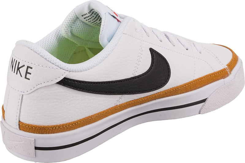 NIKE Damen Court Legacy Next Nature Sneaker 40 EU White Black Desert Ochre Team Orange, 40 EU White