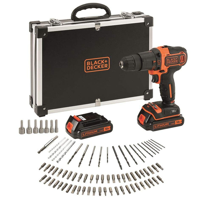 Black + Decker Black & Decker BDCHD18BAFC Akkubohrmaschine 80 tlg. Set, 1 W, 18 V