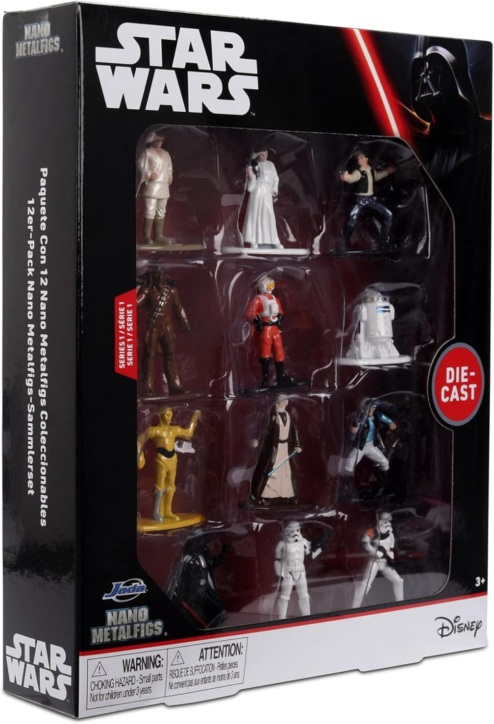 Jada - Star Wars Nanofigs 12er Pack - Set 12 Mini-Figuren aus Metall Die-Cast zum Sammeln, Modell 93