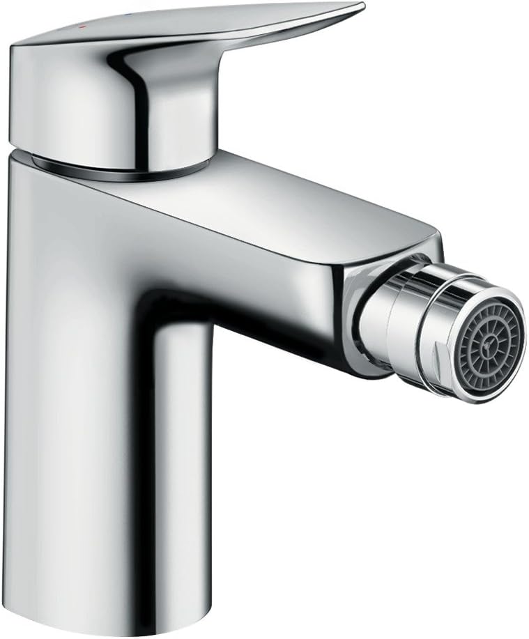 hansgrohe Logis Einhebel-Bidetarmatur, Komfort-Höhe 100mm mit Zugstangen-Ablaufgarnitur, Chrom Chrom