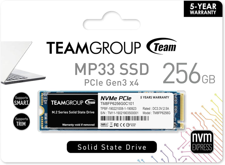 Team Group MP33 M.2 256 GB PCI Express 3.0 3D NAND NVME