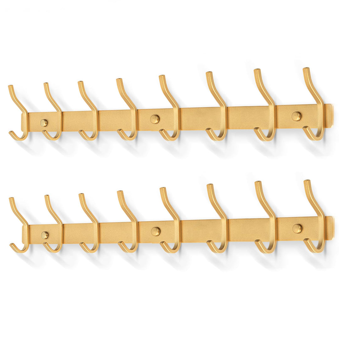Garderobenhaken Edelstahl, Hakenleiste Kleiderhaken Wand mit 8 Haken, Garderobe Garderobenleiste Wan