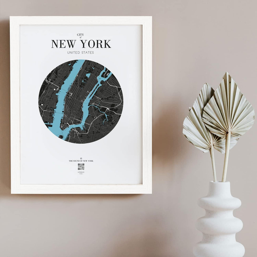 VALINA HÖRBAR RELAX | Hörbild | 3er-Set | New York + Paris + Tokyo | Poster Poster / Papier 30cm x 4
