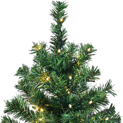 UISEBRT Weihnachtsbaum Künstlich mit Beleuchtung 150cm - LED Weihnachtsbäume Tannenbaum Christbaum D