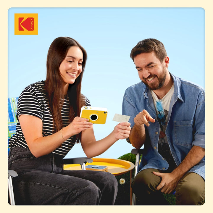 Kodak Printomatic+ Sofortbild Digitalkamera Starter-Set mit Tragetasche (Blau) und 20er Zink-Fotopap