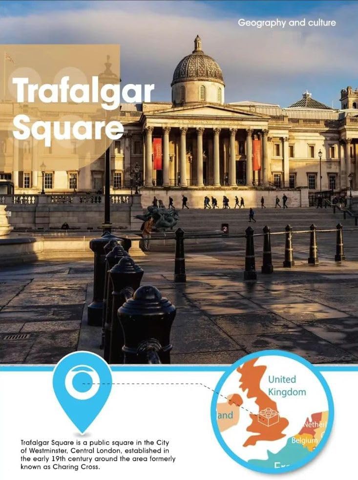 WANGE Architekturmodell zum Bauen mit Bausteinen. Trafalgar Square, London., Trafalgar Square