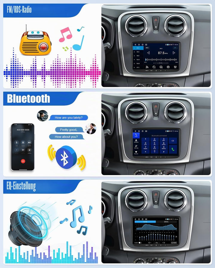 CAMECHO 2025 Neuestes 8 Core 4G+64G Android 13 Autoradio für VW Golf 5 Polo Skoda mit Navi Carplay A