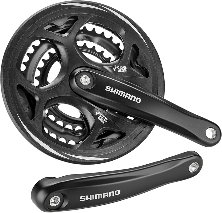 SHIMANO Kurbelgarnitur 8-fach schwarz FC-M311 48/38/28T 175mm 175 mm, 175 mm