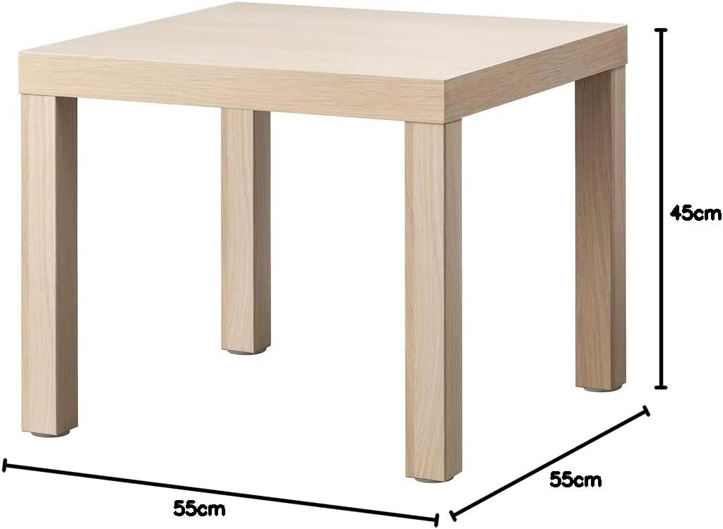 IKEA Lack Beistelltisch 55x55 cm in weiss gebeizter Eichenoptik