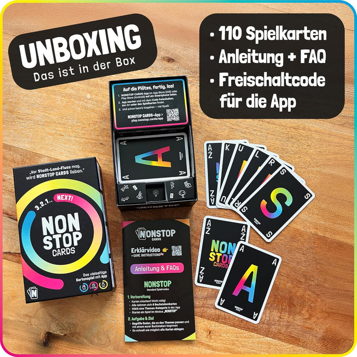 Lustiges Kartenspiel mit App | Gesellschaftsspiel für Erwachsene &amp; Jugendliche | Stadt Land Fluss Wo