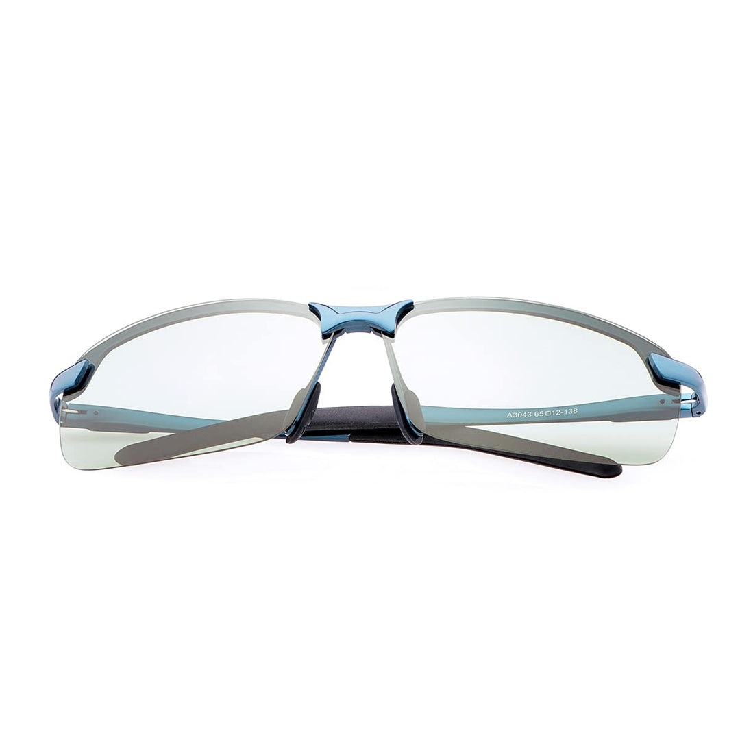 MIRYEA Herren Photochromatisch Sportbrille Polarisiert Sonnenbrille UVA UVB Brillen 3043-blau, 3043-
