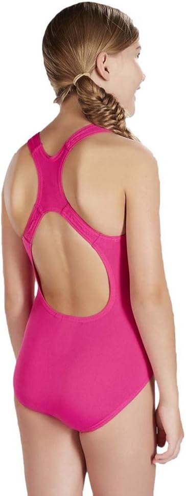 Speedo Endurance+ Medalist Badeanzug für Mädchen 13-14 Jahre Alt Endurance+ Rosa, 13-14 Jahre Alt En