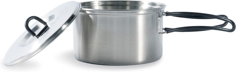 Tatonka Camping-Kochgeschirr Cookset Regular (5-teilig) - Edelstahl-Geschirr mit Pfanne und 2 Töpfen