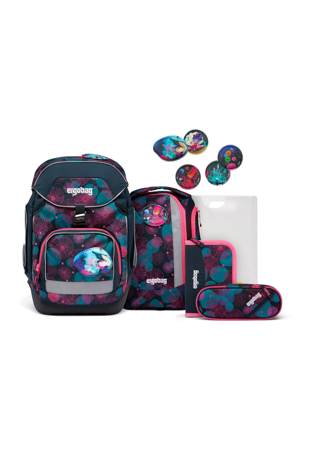 ergobag pack Set ergonomischer Schulrucksack Flexibel 6-teilig 1. Klasse Grundschule Einheitsgrösse