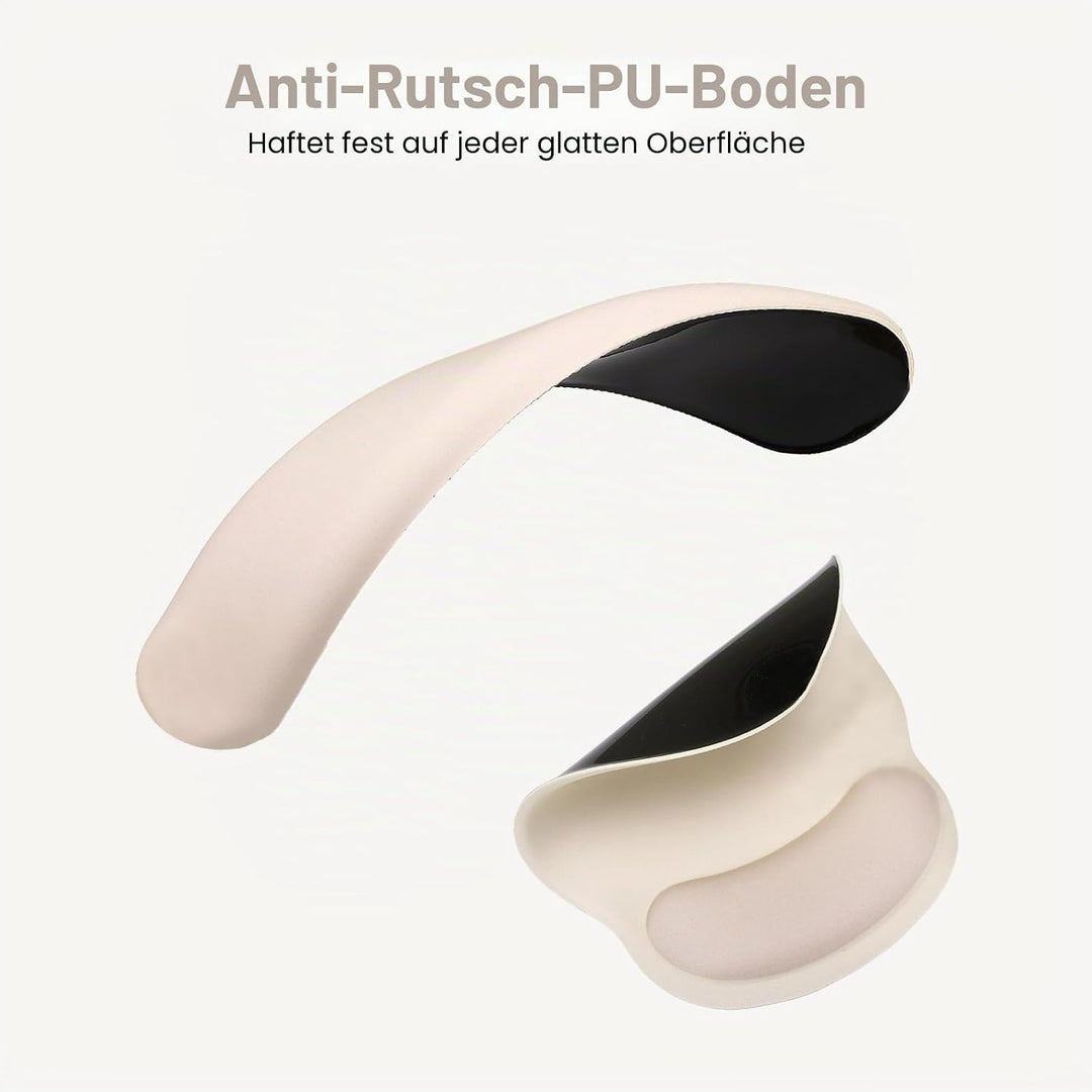 MOSISO Handgelenkstütze für Mauspad&Tastatur Set, Ergonomisch Kreisförmig Mauspad&Untersetzer rutsch