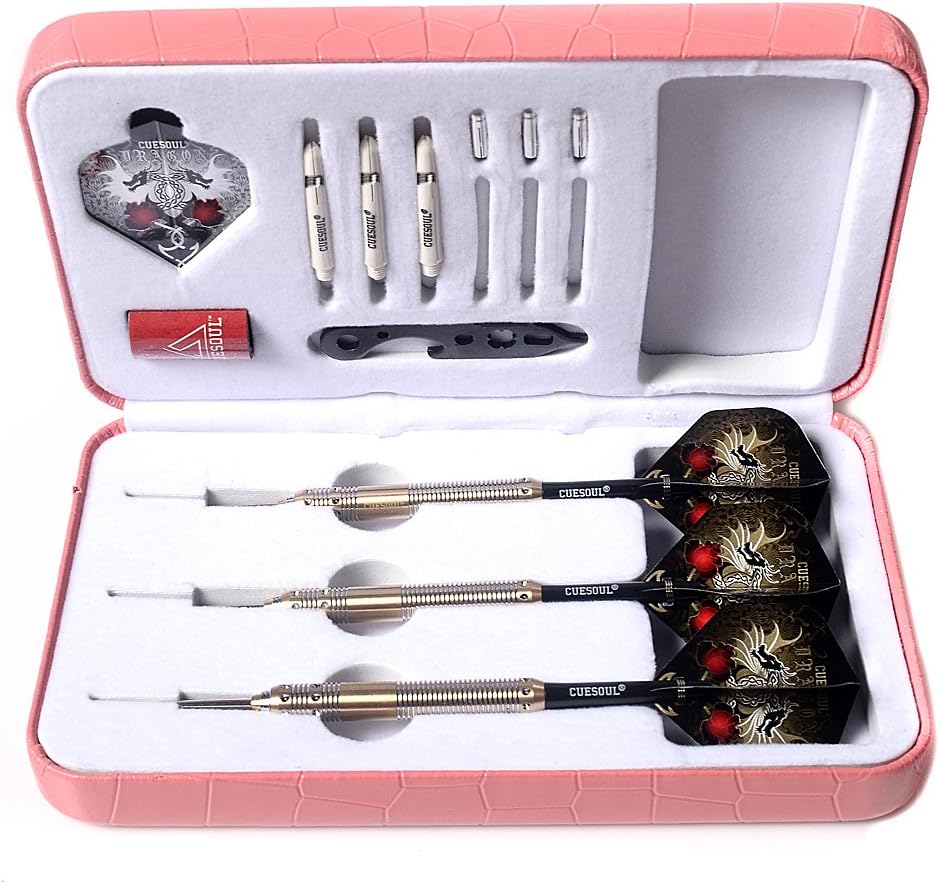 CUESOUL Dragon Deluxe Messing Steel Dartpfeile, 21 Gramm J2102 25 Gramm, J2102 25 Gramm