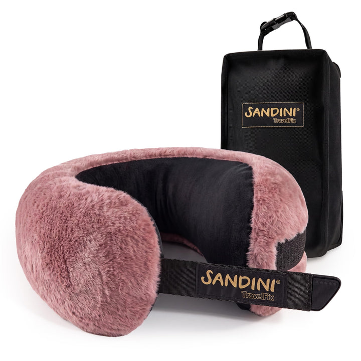 SANDINI TravelFix – Premium Reisekissen/Nackenkissen mit ergonomischer Stützfunktion – Gratis Transp