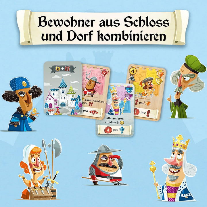 Kosmos 685393 Castle Combo, Deutsche Ausgabe, Kartenspiel für 2-5 Personen ab 10 Jahren, Taktisches